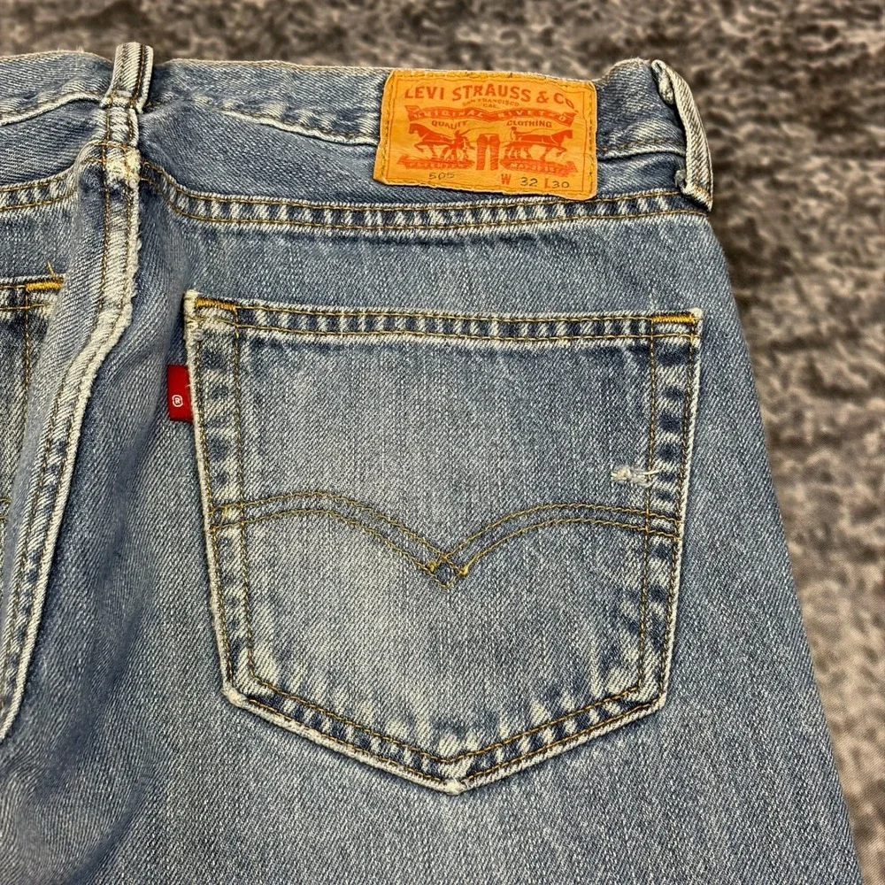 Levi's 505 Jeans Mens 32x29 Blue Straight Leg Denim